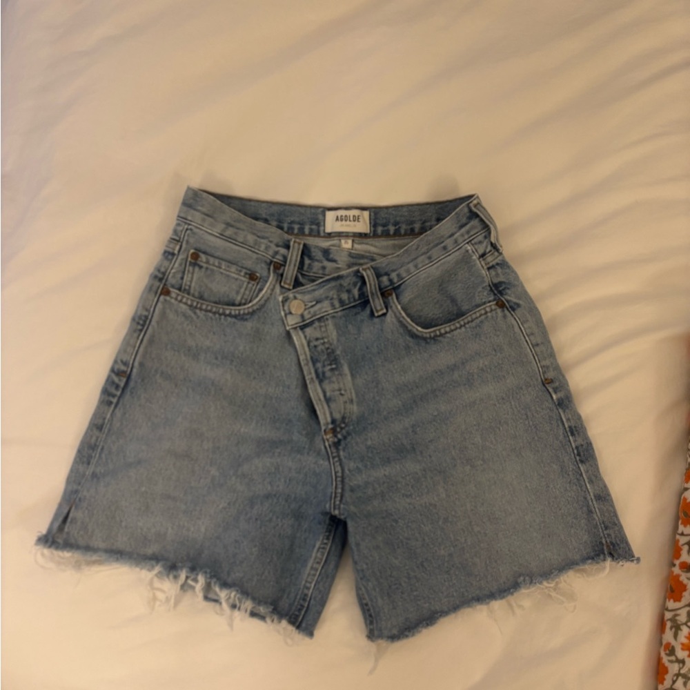 Agolde criss cross Jean Shorts